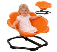 Nukdey Grande chaise rotative sensorielle à 360° pour enfants de 65 cm avec accoudoirs et soutien du dos, jouet pour s'asseoir et faire tourner les enfants autistes et TDAH (orange)