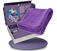 Nuke Guys Gamma Dryer S Chiffon de séchage pour voiture extrêmement absorbant et doux pour la peinture | Gamma Dryer S 40 x 40 cm Violet | Chiffon en microfibre 1400 g/m² pour un séchage efficace