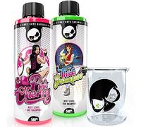 Nuke Guys Kit de lavage/entretien pour voiture comprenant un shampoing épais 500ml + un shampoing cerise rose 500ml + un doseur Griffin - Shampooing hautement moussant - Peintures mattes et brillantes