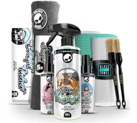 Nuke Guys Kit de nettoyage intérieur de voiture | Nettoyant intérieur + nettoyant pour vitres + 2 chiffons pour vitres + parfum de voiture + lingettes mates pour tableau de bord + 2 pinceaux de détail