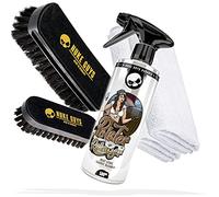 Nuke Guys Kit de nettoyage pour cuir et textile 500ml + 2 brosses nettoyage + 2 chiffons microfibre - Idéal pour sièges voiture, coussins, alcantara, cuir, tapis, sièges en tissu, canapé, chaussures