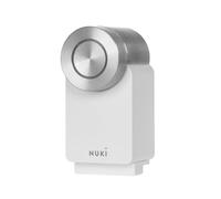 Nuki Smart Lock Pro (4e génération), serrure intelligente avec WiFi et Matter pour accès à distance, serrure électronique transforme votre smartphone en clé, avec batterie, blanc