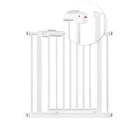 Nukido Barrière De Sécurité pour Enfants Extensible De 75 À 105 cm sans Perçage en Métal Blanc