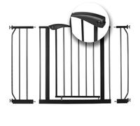 Nukido Barrière De Sécurité pour Enfants Extensible De 75 À 115 cm sans Perçage en Métal Noir