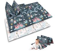 Nukido Matelas en mousse épaisse XPE pour bébés, enfants - Tapis d'activités pliable - Tapis de jeux éducatif et bilatéral - 150 x 200 cm - Isolation thermique du sol - Imperméable