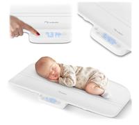 Nukido Pèse-bébé - Capacité de charge : 40 kg - Précision : 5 g - Fonction Tare Hold - Échelle de mesure intégrée - Blanc