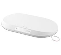 Nukido Pèse-bébé - Capacité de charge : 40 kg - Précision : 5 g - Fonction Tare Hold - Échelle de mesure intégrée - Blanc