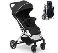Nukido Poussette Canne Pour Bébé Avec Sac De Transport 0-36 Mois 0-15 kg Pliage Automatique En 2 Secondes Roues Avant À 360° Amorties Grandes Roues Arrière Tout-Terrain Noir Paseo