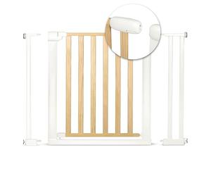 Nukido Safety Barrier, Safety Railing, Safety Railing, Safety Gate, Staircase and Stair Door, Distance Gate for Children, Child Safety, Adjustable Width 74-105 cm, Brown/White