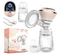 Nukido Tire-lait électrique – Trois phases de succion, 9 niveaux, écran LED, sans BPA – beige doré