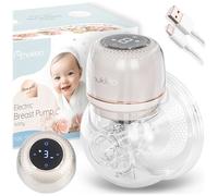 Nukido Tire-lait électrique portable 3 modes d'affichage LED sans BPA silicone blanc doré