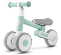 Nukido Tricycle pour Enfant à partir de 1 an - Réglable en Hauteur - Pneus en Mousse - Blanc/Gris/Menthe