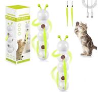 NUKYEJH Toy Whirlie Cat, Jouets Happy Luna Cats, Jouet de Chat Motion avec Design de vers, Jouets interactifs pour Chats, favorise l'exercice (2Pcs)