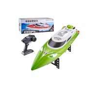 NULA Bateau de course télécommandé 35 km/h pour piscine, lac, rivière et étang, bateau télécommandé 2,4 GHz avec éclairage LED, réinitialisation du Kenter par simple pression d'un bouton