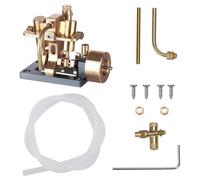 NULA Kit de modélisation de moteur à vapeur à 2 cylindres, mini machine à vapeur Inline Swing, modèle pour intérieur de 40 cm, modèle de bateau rétro, jouets pour enfants et adultes, sans chaudière