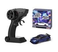 NULA Mini voiture RC Drift 2,4 GHz 4CH 1:64 de bureau 4WD RC avec éclairage LED, direction et gaz proportionnels et 2 modes de vitesse - Voiture de sport pour adultes