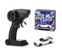 NULA Mini voiture RC Drift 2,4 GHz 4CH 1:64 de bureau 4WD RC avec éclairage LED, direction et gaz proportionnels et 2 modes de vitesse - Voiture de sport pour adultes