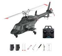 NULA RC ERA A61 Air-Wolf RC Hélicoptère RC avec décollage/atterrissage par simple pression d'un bouton, 1/52 rotor unique 2,4 G 4 CH Hélicoptère Avion Maintien d'altitude Positionnement de flux