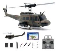 NULA RC-ERA C032 UH-1 Huey RC Hélicoptère RC pour adulte, 2,4 GHz, gyroscope 6 axes 6 CH 1:48 Flybarless RTF Hélicoptère militaire avec détermination optique de la position, vol artistique 3D