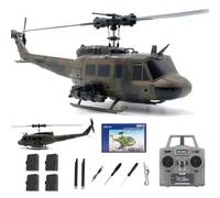 NULA RC-ERA C032 UH-1 Huey RC Hélicoptère RC pour adulte, 2,4 GHz, gyroscope 6 axes 6 CH 1:48 Flybarless RTF Hélicoptère militaire avec détermination optique de la position, vol artistique 3D