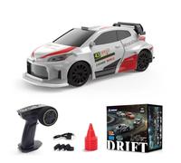 NULA Voiture télécommandée RC Drift 1/43 2,4 G entièrement proportionnelle 4WD - Mini voiture de course avec groupe lumineux gyro et liaison RTR - Véhicule télécommandé - Version gyro