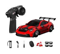 NULA Voiture télécommandée RC Drift D24 RTR 1:24, haute vitesse, entièrement proportionnelle, 4WD, avec pneus gyro, drift et course, effets de lumière LED (Q2 Weihong / D24-03)