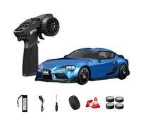 NULA Voiture télécommandée RC Drift D24 RTR 1:24 RTR 4WD High Speed avec pneus gyro, drift et course, effets de lumière LED (Q5 bleu métallisé/D24-01)