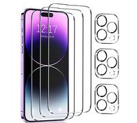 nulala 3 +3 Pièces Verre Trempé + Caméra Arrière Protecteur pour iPhone 12 Pro Max, Dureté 9H HD Transparent Film Protection écran Compatible avec iPhone 12 Pro Max - Anti-Rayures, Facile à Installer