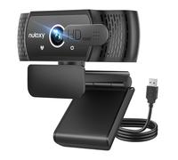 Nulaxy C900 Webcam 1080P avec Micro Stéréo, Webcam pour PC avec Capuchon D'objectif, Caméra Web pour Conférence Vidéo, Cours en Ligne, Plug & Play, Compatible avec Skype, Zoom, Facetime