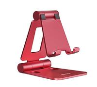 Nulaxy Support de téléphone Portable réglable pour téléphone Portable - Compatible avec iPhone 14 13 12 11 Pro XS XR X 8, Huawei, Galaxy, Tous Les Smartphones - Rouge