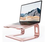 Nulaxy Support Ergonomique en Aluminium Amovible pour Ordinateur Portable, rehausseur Compatible avec MacBook Air Pro, Dell XPS, HP, Lenovo et Autres Marques avec Un écran de 10 à 15,6", D-Or Rose