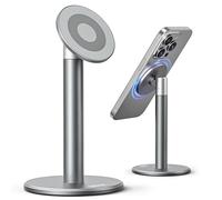 Nulaxy Support magnétique pour téléphone Portable avec 2 Anneaux métalliques, Rotation à 360°, entièrement en Aluminium, Support de téléphone réglable, Compatible avec Tous Les téléphones MagSafe