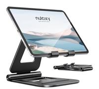 Nulaxy Support Tablette, Support Tablette Réglable Pliable : Support Dock pour New iPad 2020 Pro 12.9, 10.5, 9.7, Air Mini 2 3 4, Nintendo Switch, Samsung Tab S9 S8 S7, Smartphones de 4.7"-13" - Noir