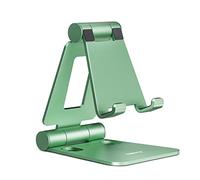 Nulaxy Support Téléphone Réglable, Support Téléphone Bureau Pliable Portable Tablette Dock Compatible avec iPhone 15/14/13/12/11 Pro Max Mini XR X 8 Samsung Huawei d'autres Smartphones - Vert