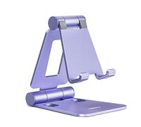 Nulaxy Support Téléphone Réglable, Support Téléphone Bureau Pliable Portable Tablette Dock Compatible avec iPhone 15/14/13/12/11 Pro Max Mini XR X 8 Samsung Huawei d'autres Smartphones - Violet