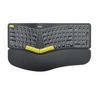 Nulea Clavier ergonomique sans fil, clavier divisé avec repose-poignet, chargement USB-C, rétroéclairage 7 couleurs, saisie naturelle, connectivité Bluetooth et USB, compatible avec Windows/Mac