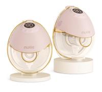 Nuliie JoyFlow Pro Tire-lait portable mains libres avec veilleuse & collecteur PPSU sans BPA, tire-lait électrique avec 4 modes & 12 niveaux, téterelle 24 mm, inserts 17/19/21 mm, lot de 2 Rose
