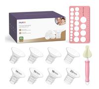 Nuliie Kit de taille de bride de 8 pièces 14/16/18/20 mm pour bride/bouclier de 24 mm de la plupart des pompes, brides en silicone pour tire-lait électrique Momcozy/Spectra, kit essentiel de pompage