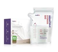 Nuliie Sachets de Conservation Lait Maternel Lot de 120, 250ml sachet conservation lait maternelle pré-stérilisés, sans BPA, double glissière de sécurité, sac congelation lait maternel