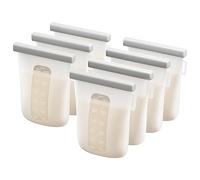 Nuliie Silicone Sachet Conservation Lait Maternelle Lot de 7, 12oz/360ml Doublement Étanches Sac Congelation Lait Maternel, Sans BPA Sacs à Lait Autoportants pour L'allaitement