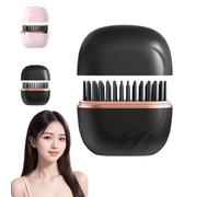 Nulira Mini Hair Straightener, 2-in-1 Mini Cordless Hair Straightener Comb, 3-Speed Temperature Control, Fast Heating, Portable, Anti-Scald Design for Home Travel (Black)