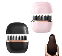 Nulira Mini Hair Straightener, Portable 2-in-1 Mini Cordless Hair Straightener Comb | 3-Speed Temperature Control Fast Heating, Anti-Scald Design for Home Travel (2PCS)