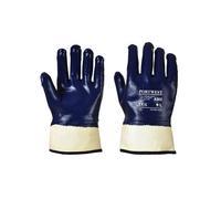 null - Gant Nitrile tout enduit manchette couleur : Marine taille M - PORTWEST