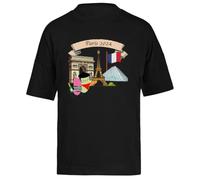 Nulle Part Maintenant Ici T-Shirt Unisexe Noir Oversized Baggy Unisex Black Tee Baggy Oversized T-Shirt