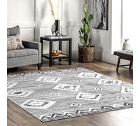 nuLOOM Arie Tribal Diamond Machine Washable Area Rug, 5' x 8', Grey