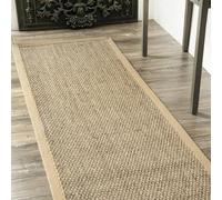 nuLOOM Élie Jonc de mer avec Bordure Chemin de Zone Tapis, 2 '15,2 cm X 8', Beige
