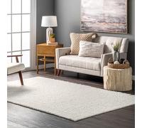 nuLOOM Marlow Tapis à Poils Longs Doux en Fausse Peau de Mouton Lavable en Machine, 1,5 x 2,4 m, Blanc