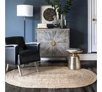nuLOOM Rigo Hand Woven Jute Tapis, Naturel, 69 cm x 122 cm Oval