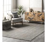 nuLOOM Rigo Tapis rustique en jute tissée à la main Gris 12 x 15 cm