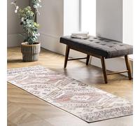 nuLOOM SpinClean Tapis décoratif Lavable en Machine avec Revers antidérapant - Profil Bas pour Salon, Chambre à Coucher et Salle à Manger - Pêche Mae Peach